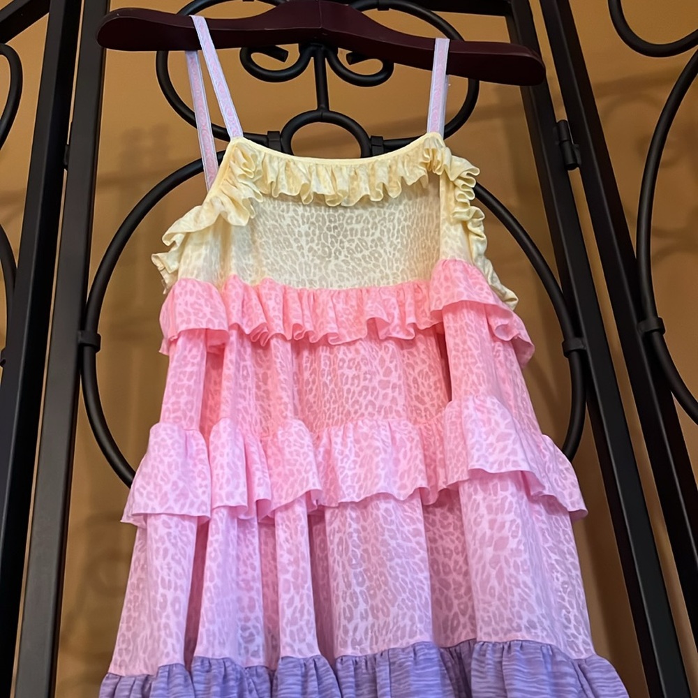 PITUSA Rainbow Ruffle Swim Cover-Up Dress - Picture 8 of 14